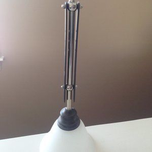 Framburg Industrial Bronze & Frosted Glass Pendant Light